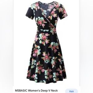 MSBASIC Womens Boho Holiday Flare Dress New